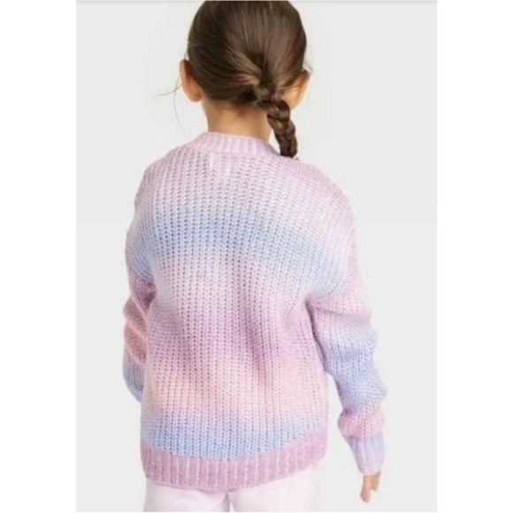New Cat & Jack Open Front Cardigan Sweater Pink Purple Blue School Kids Size XL - Picture 5 of 8